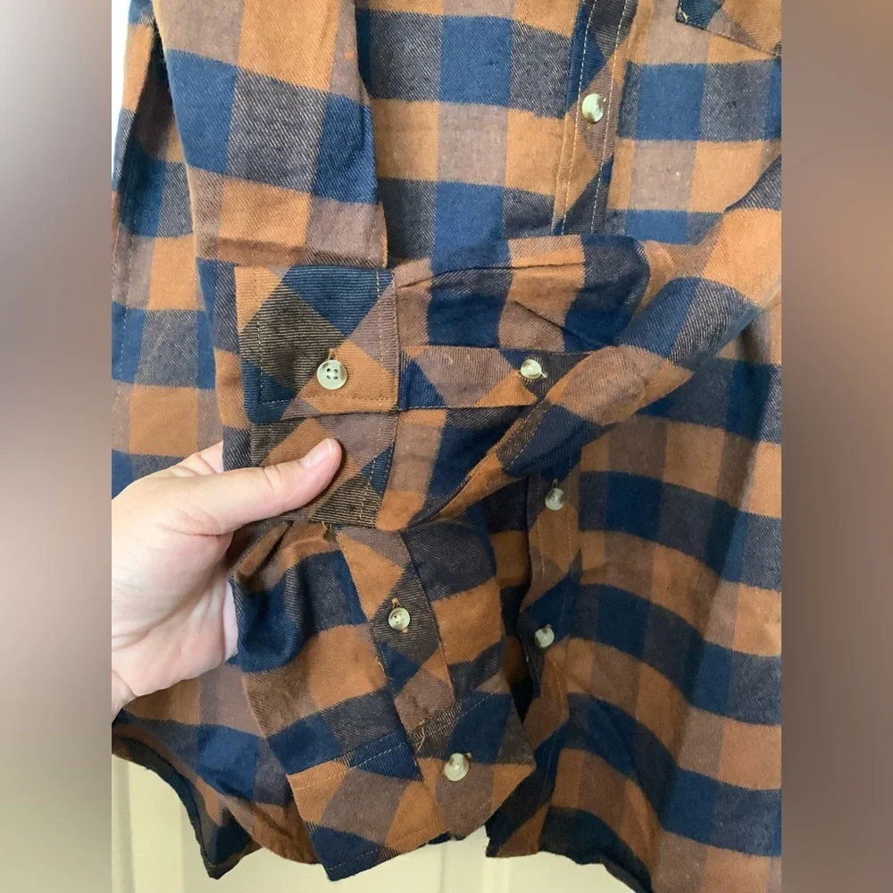SMASH Men’s Plaid Flannel Long Sleeve Button Up Shirt NWT 🌴 - Picture 8 of 8